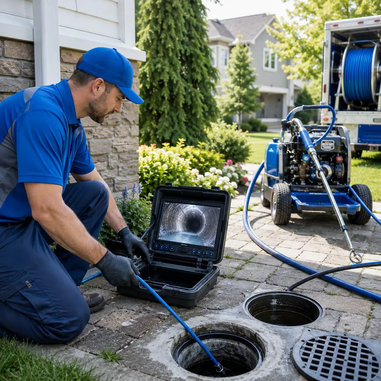 Outdoor drain cleaning professionals serving Huntsville, TX