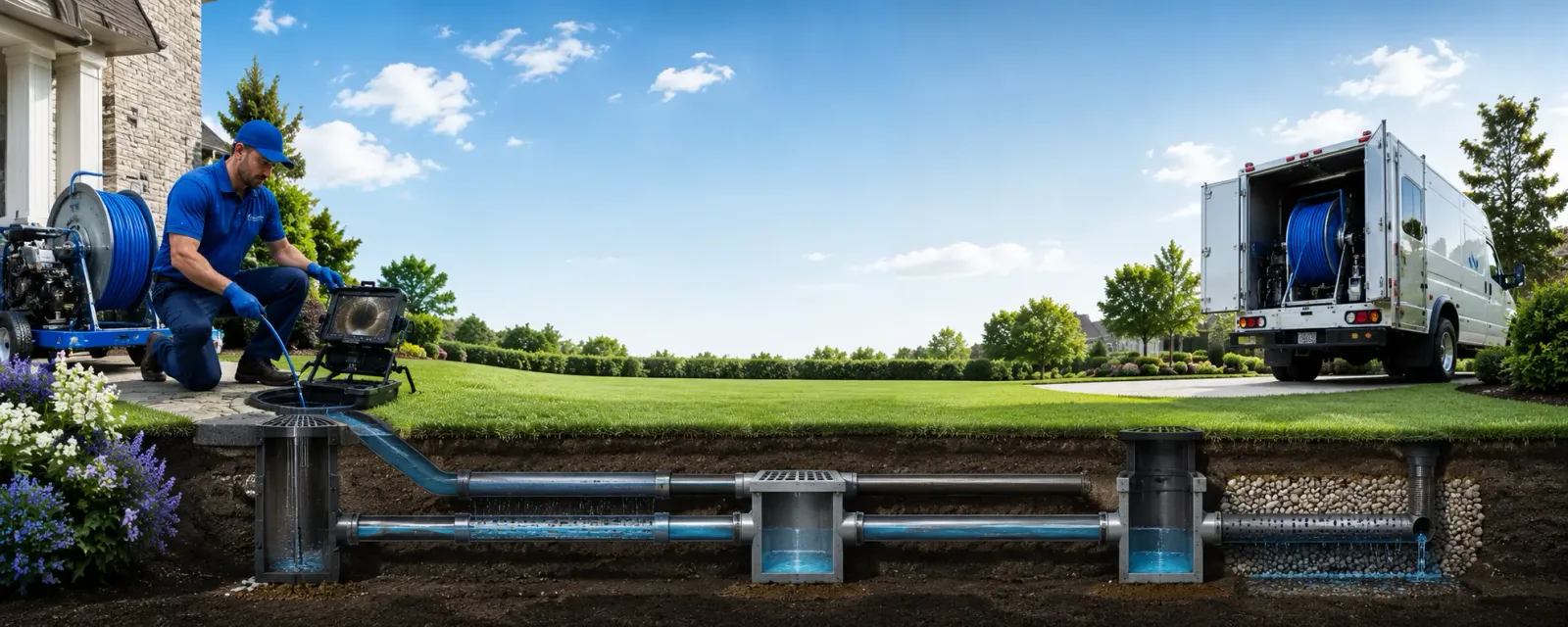 Outdoor drain cleaning information for Huntsville, TX